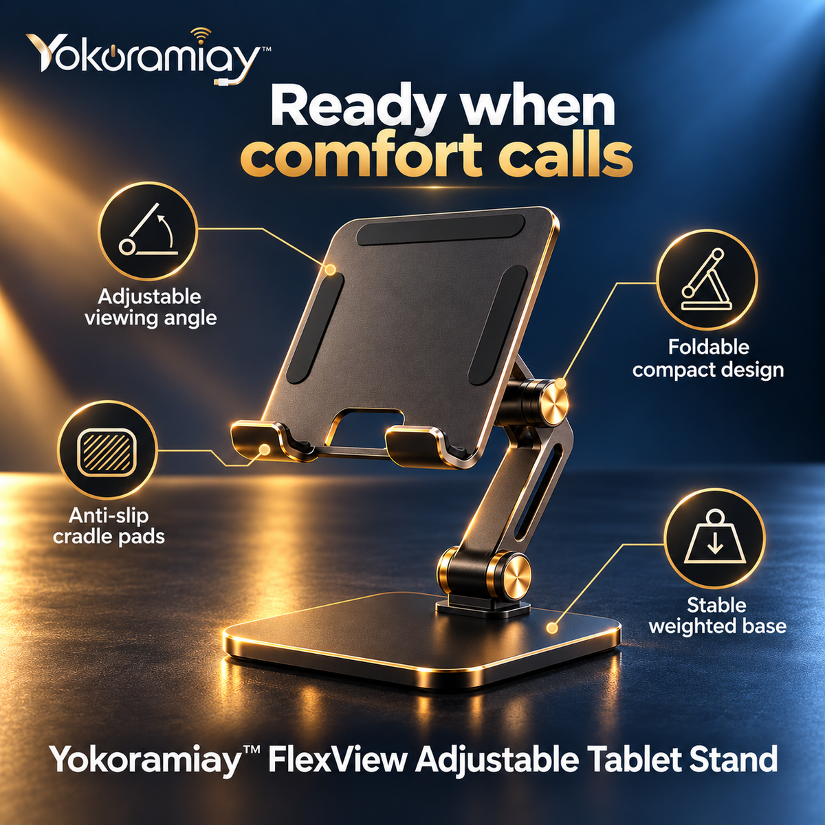 𝚈𝚘𝚔𝚘𝚛𝚊𝚖𝚒𝚊𝚢™ FlexView Adjustable Tablet Stand