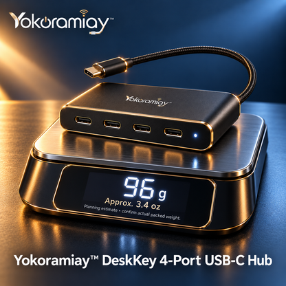 𝚈𝚘𝚔𝚘𝚛𝚊𝚖𝚒𝚊𝚢™ DeskKey 4-Port USB-C Hub