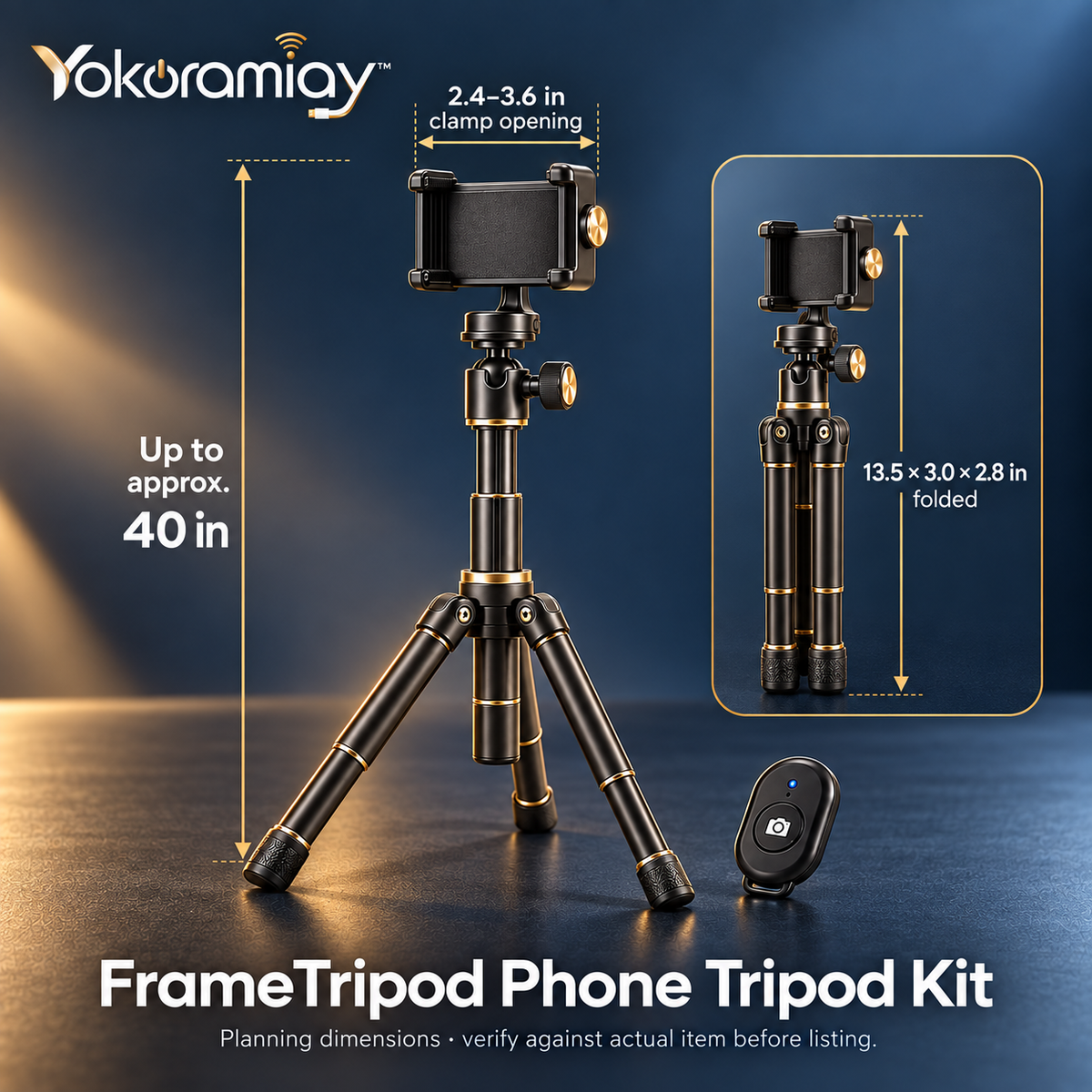 𝚈𝚘𝚔𝚘𝚛𝚊𝚖𝚒𝚊𝚢™ FrameTripod Phone Tripod Kit