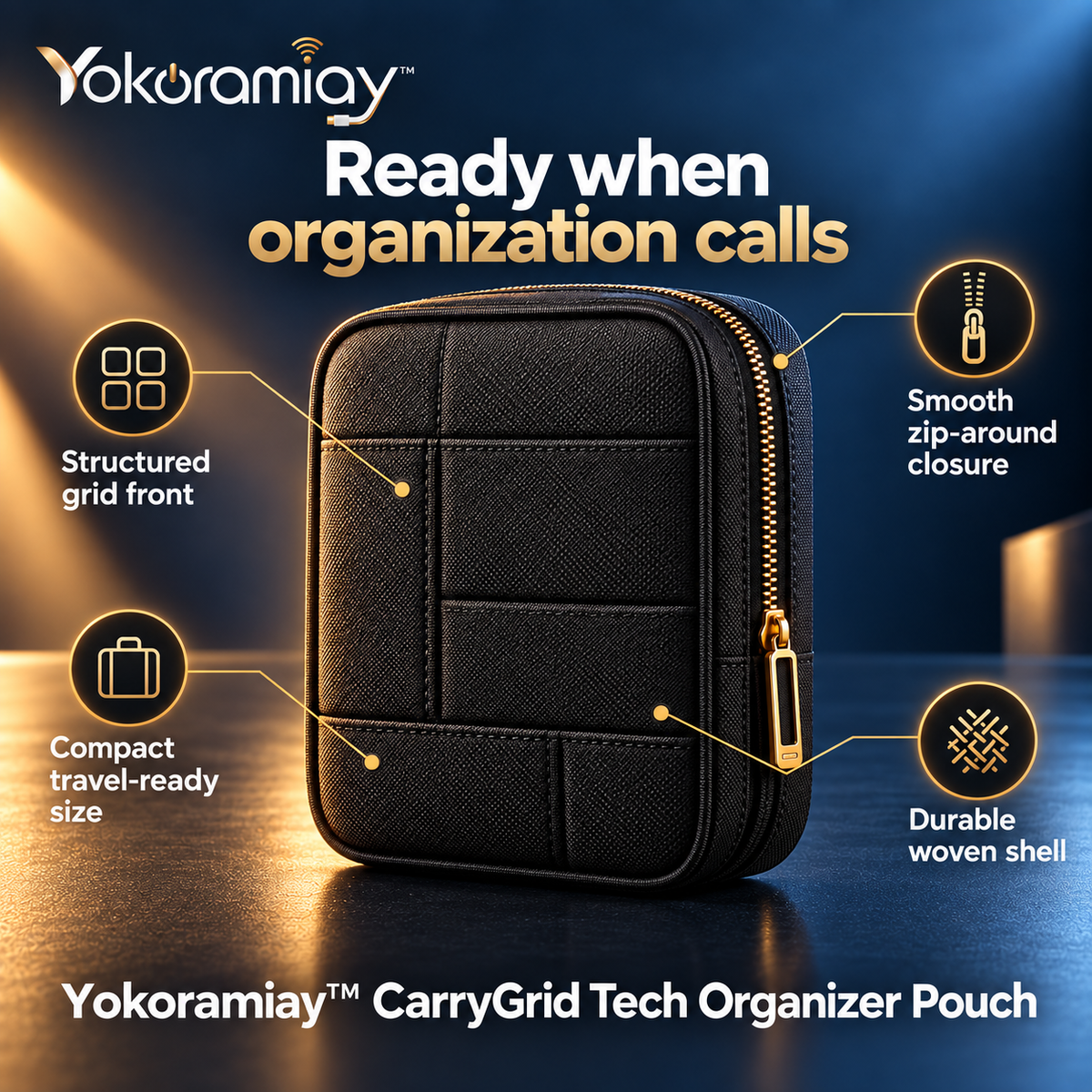𝚈𝚘𝚔𝚘𝚛𝚊𝚖𝚒𝚊𝚢™ CarryGrid Tech Organizer Pouch