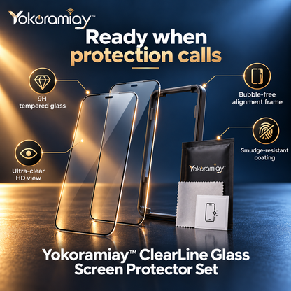 𝚈𝚘𝚔𝚘𝚛𝚊𝚖𝚒𝚊𝚢™ ClearLine Glass Screen Protector Set