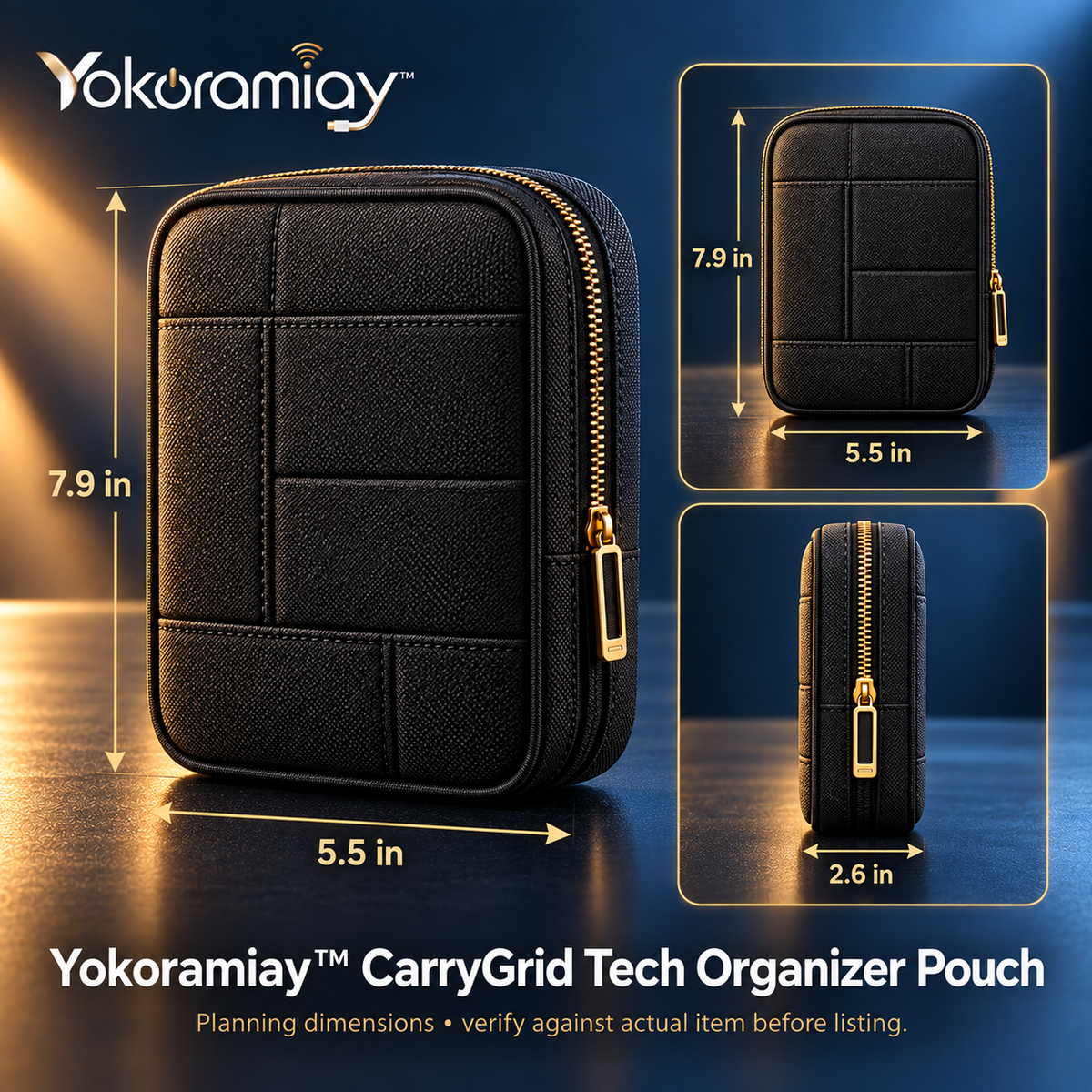 𝚈𝚘𝚔𝚘𝚛𝚊𝚖𝚒𝚊𝚢™ CarryGrid Tech Organizer Pouch